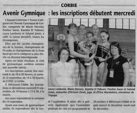 Courrier Picard du 08 Sept 2009